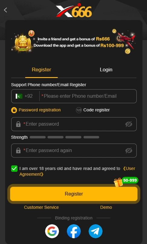 X666 Login